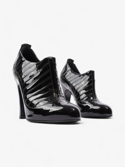 Chanel Patent Leather Ankle Boots 100 Black Patent Leather EU 38 UK 5
