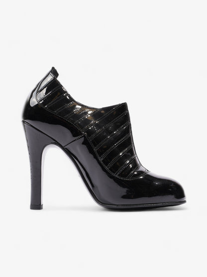 Chanel Patent Leather Ankle Boots 100 Black Patent Leather EU 38 UK 5