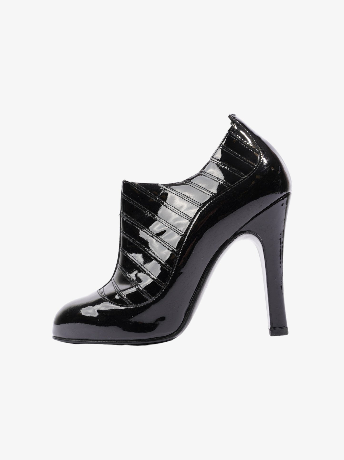 Chanel Patent Leather Ankle Boots 100 Black Patent Leather EU 38 UK 5