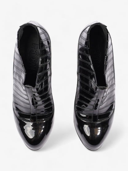 Chanel Patent Leather Ankle Boots 100 Black Patent Leather EU 38 UK 5
