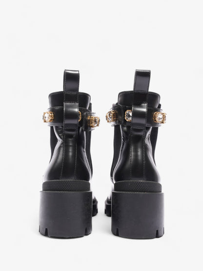 Gucci GG Jewelled Boots 50 Black / Gold Leather EU 37 UK 4