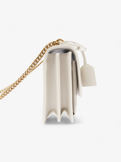 Saint Laurent Sunset White Leather Small