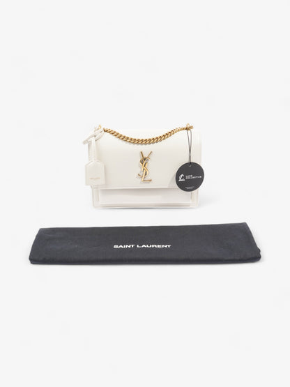 Saint Laurent Sunset White Leather Small