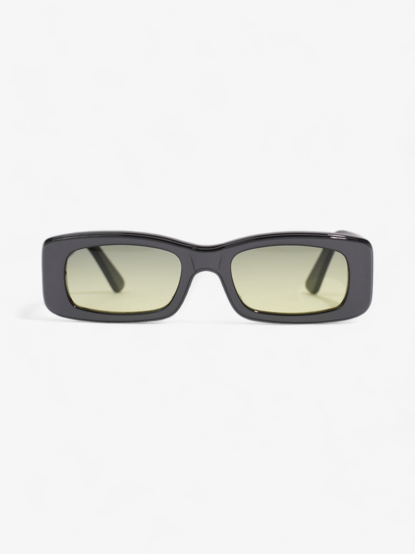 Fendi 90's Rectangle Sunglasses Grey / Green Lens Acetate 125mm