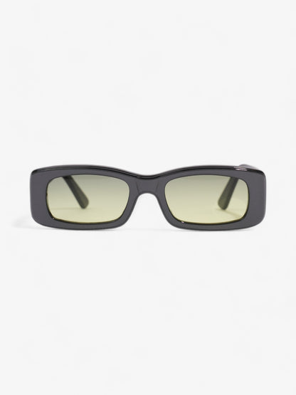 Fendi 90's Rectangle Sunglasses Grey / Green Lens Acetate 125mm