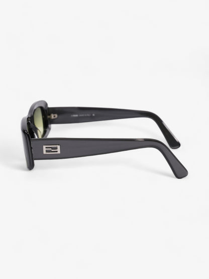 Fendi 90's Rectangle Sunglasses Grey / Green Lens Acetate 125mm