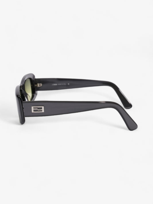 Fendi 90's Rectangle Sunglasses Grey / Green Lens Acetate 125mm