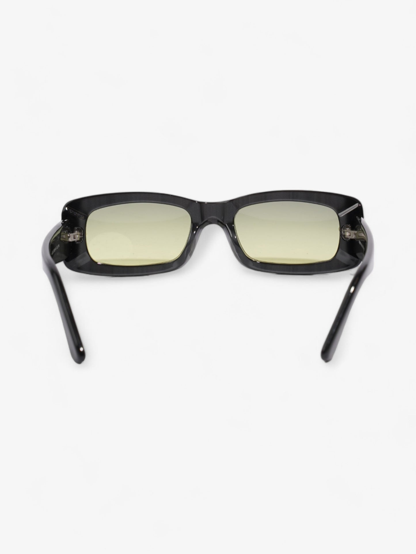 Fendi 90's Rectangle Sunglasses Grey / Green Lens Acetate 125mm