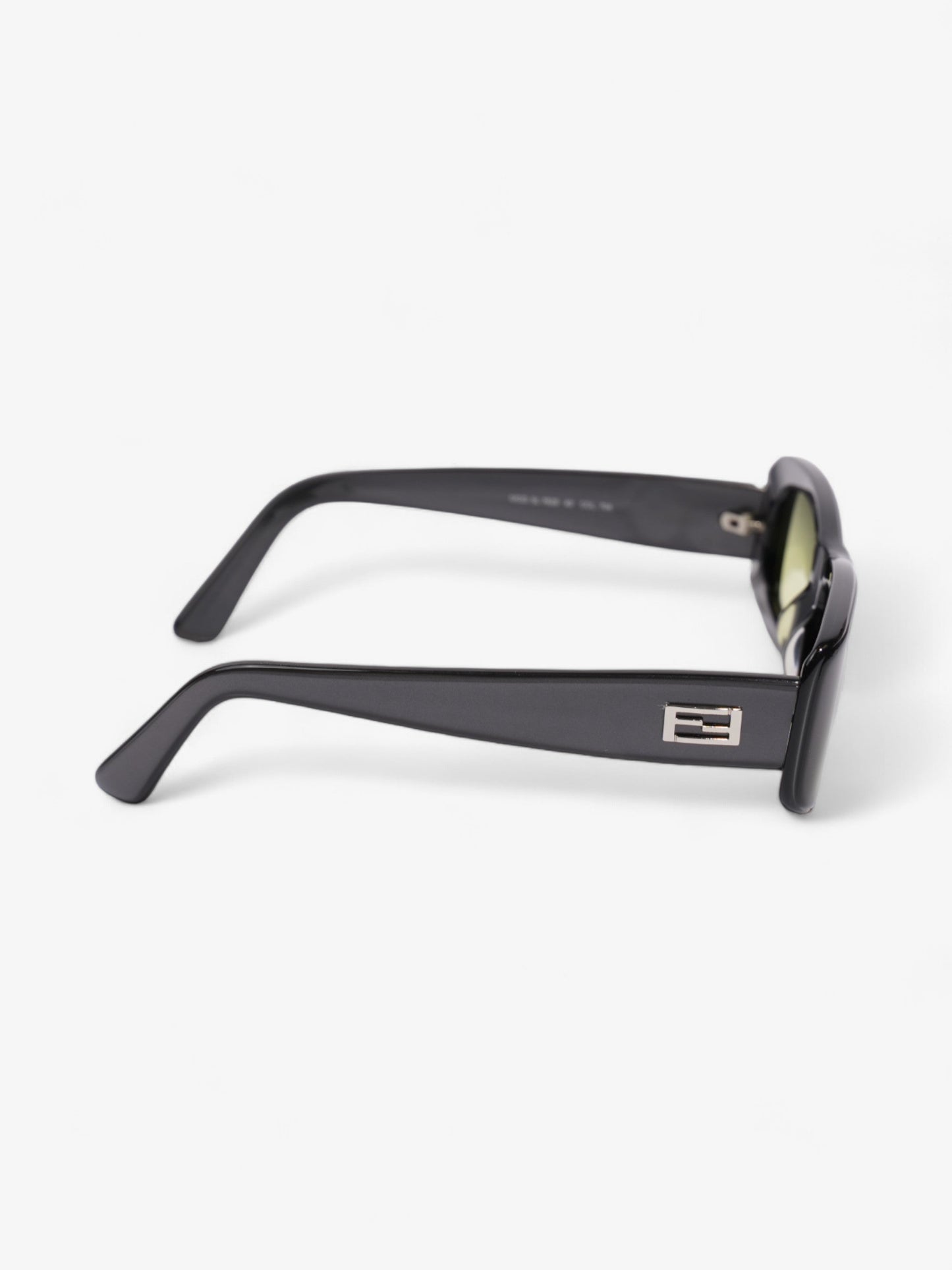 Fendi 90's Rectangle Sunglasses Grey / Green Lens Acetate 125mm