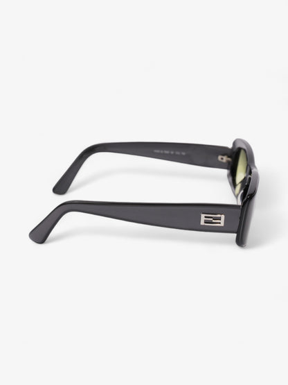 Fendi 90's Rectangle Sunglasses Grey / Green Lens Acetate 125mm