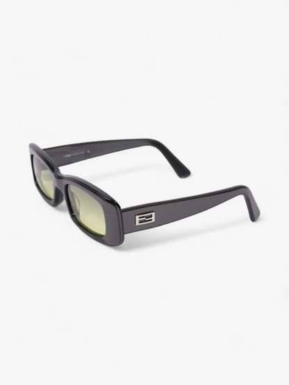 Fendi 90's Rectangle Sunglasses Grey / Green Lens Acetate 125mm