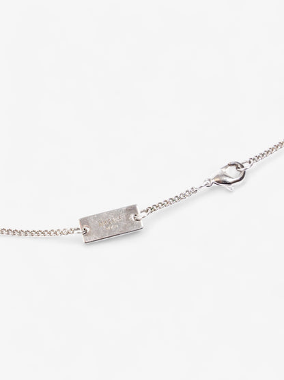Louis Vuitton LV Ring Pendant Necklace Silver Base Metal