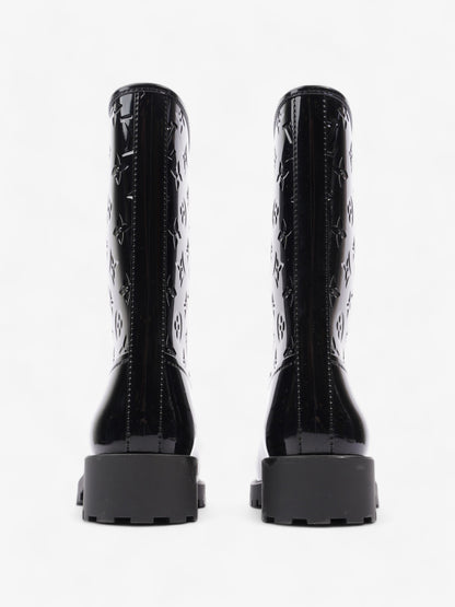 Louis Vuitton Drops Wellington Boots Black Patent Leather EU 38 UK 5
