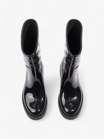 Louis Vuitton Drops Wellington Boots Black Patent Leather EU 38 UK 5