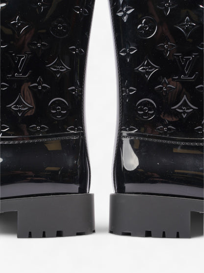 Louis Vuitton Drops Wellington Boots Black Patent Leather EU 38 UK 5