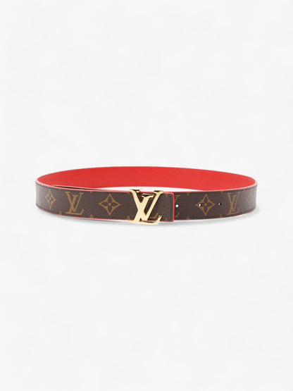 Louis Vuitton Initials Reversible Belt Monogram / Red Coated Canvas 80cm 32"