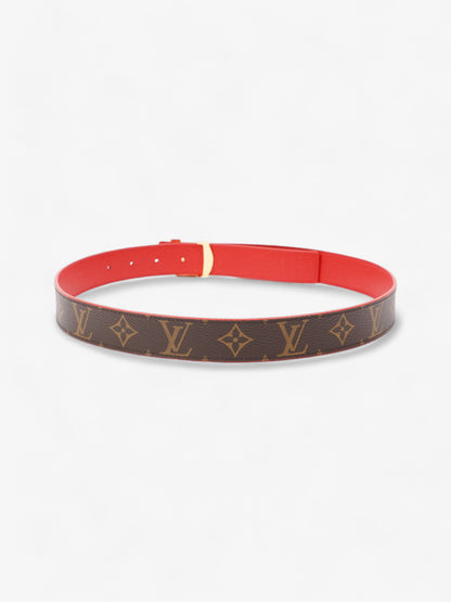 Louis Vuitton Initials Reversible Belt Monogram / Red Coated Canvas 80cm 32"