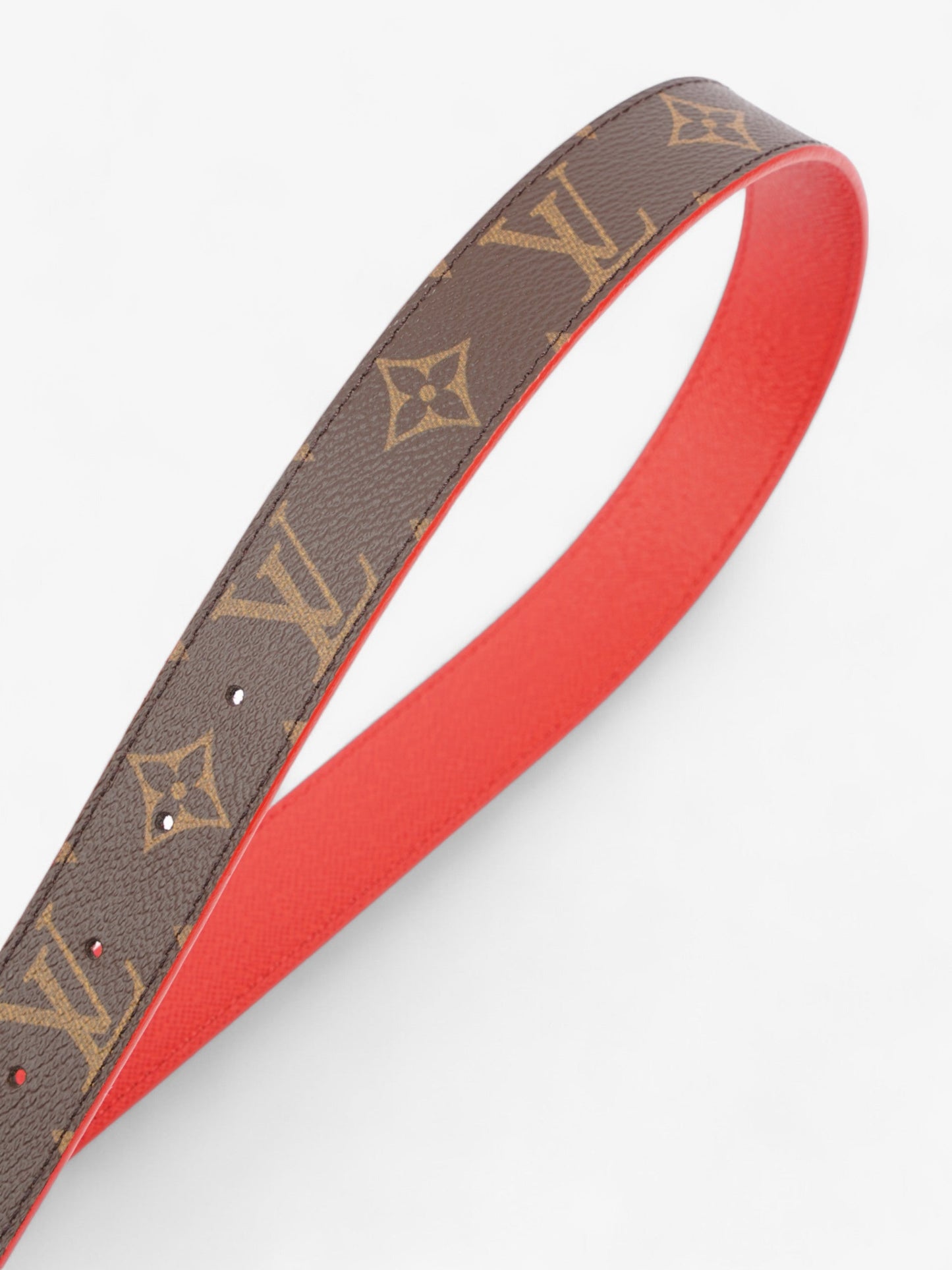 Louis Vuitton Initials Reversible Belt Monogram / Red Coated Canvas 80cm 32"