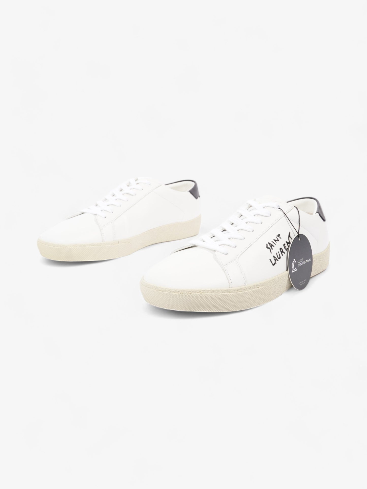 Saint Laurent Court Classic White / Black Leather EU 41 UK 8