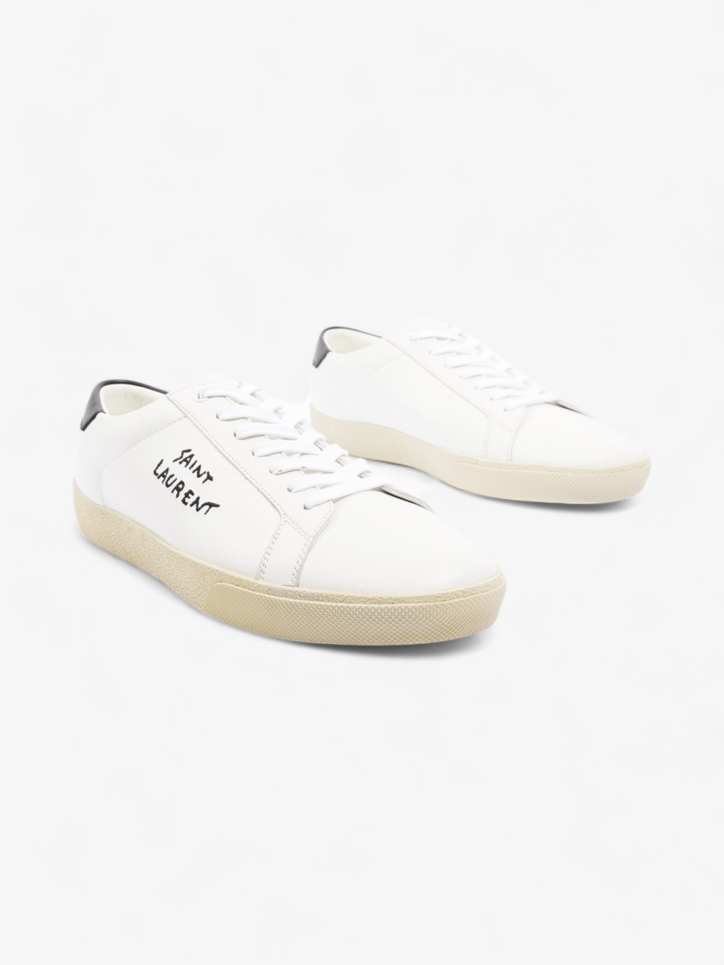 Saint Laurent Court Classic White / Black Leather EU 41 UK 8