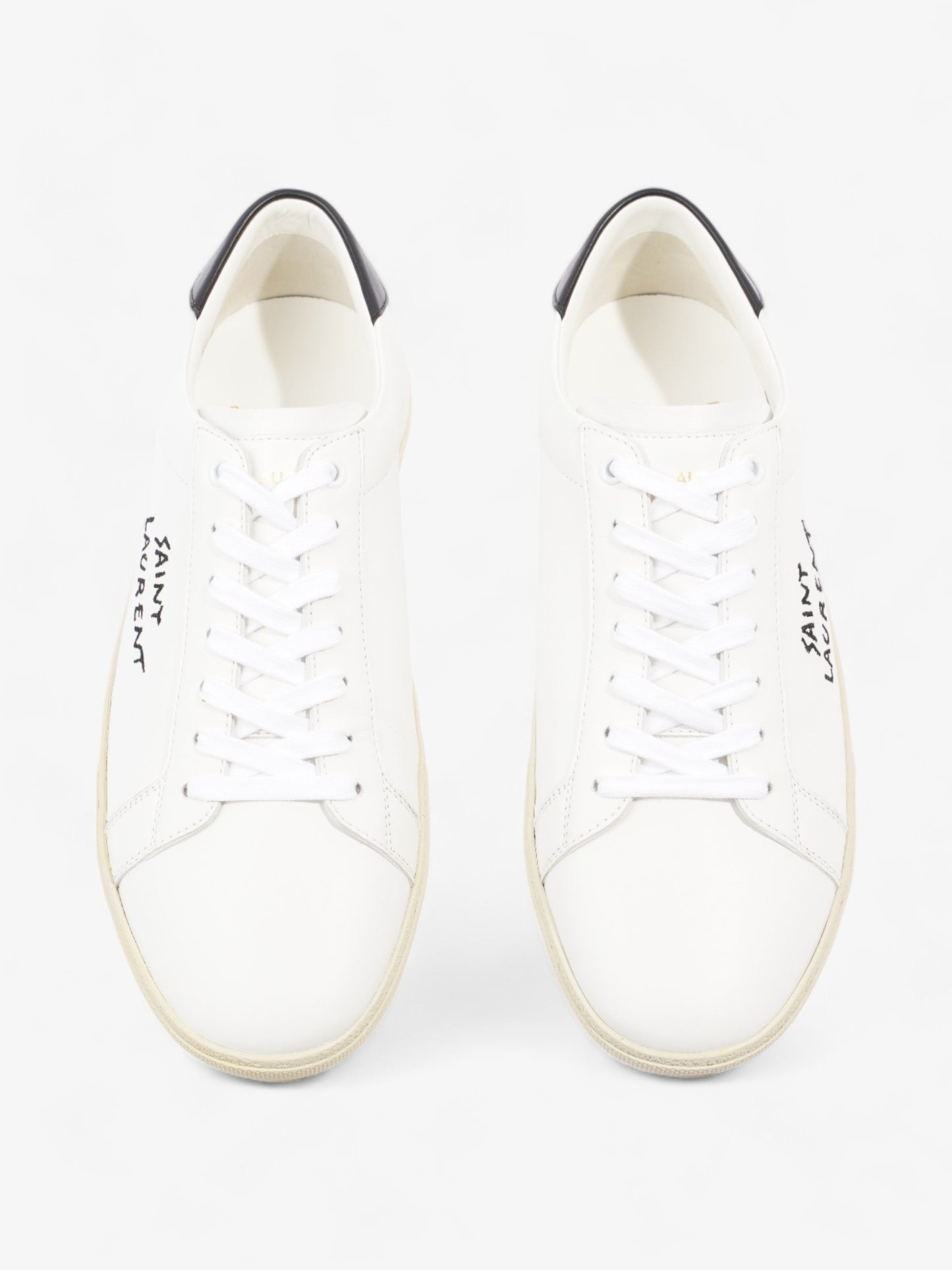 Saint Laurent Court Classic White / Black Leather EU 41 UK 8