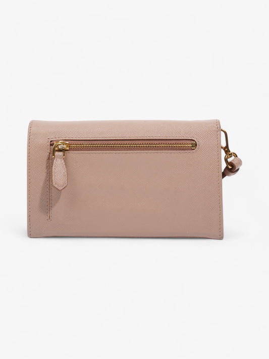Prada Continental Flap Wallet Beige Saffiano Leather