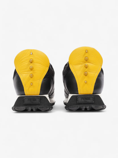 Fendi Monster Eyes Runner Black / Yellow / White Leather EU 42 UK 8