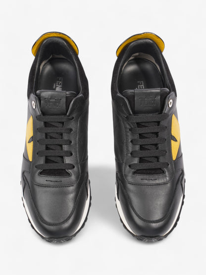 Fendi Monster Eyes Runner Black / Yellow / White Leather EU 42 UK 8