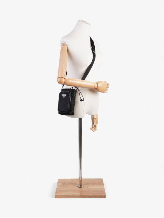 Prada Phone Case Crossbody Black Re Nylon