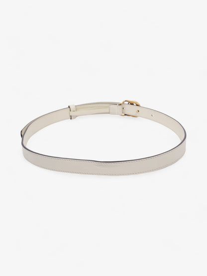 Gucci GG Marmont Thin Belt White / Gold Leather 80cm / 32"