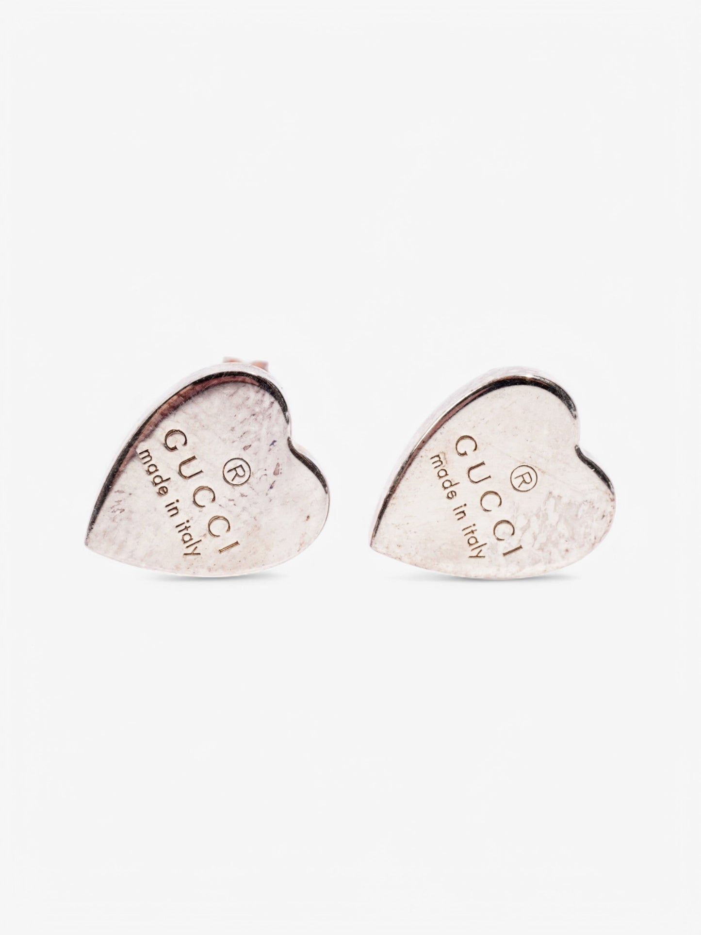 Gucci Heart Earrings Silver Silver Sterling