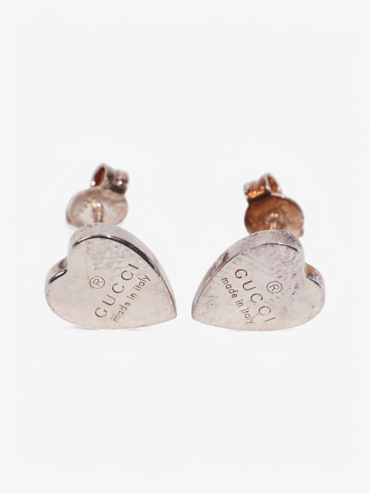 Gucci Heart Earrings Silver Silver Sterling