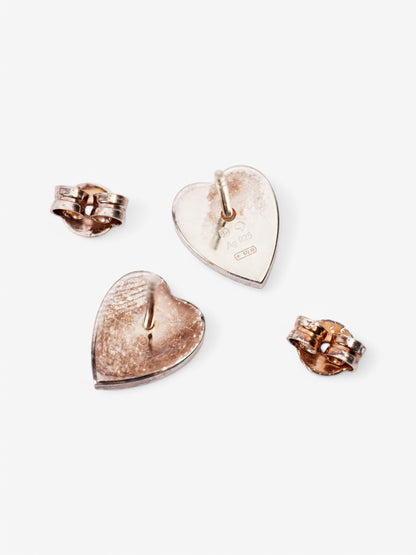 Gucci Heart Earrings Silver Silver Sterling