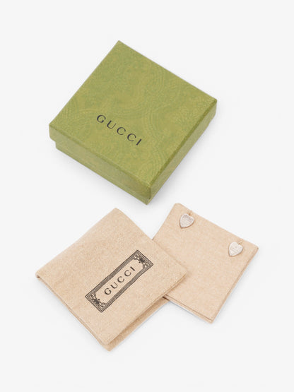 Gucci Heart Earrings Silver Silver Sterling