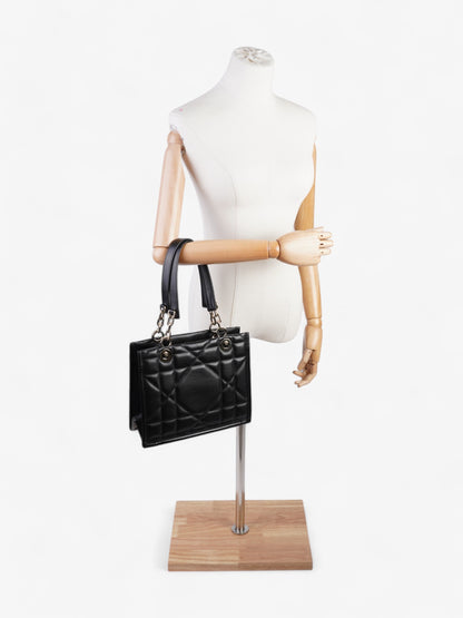 Christian Dior Archi Cannage Bage Black Leather