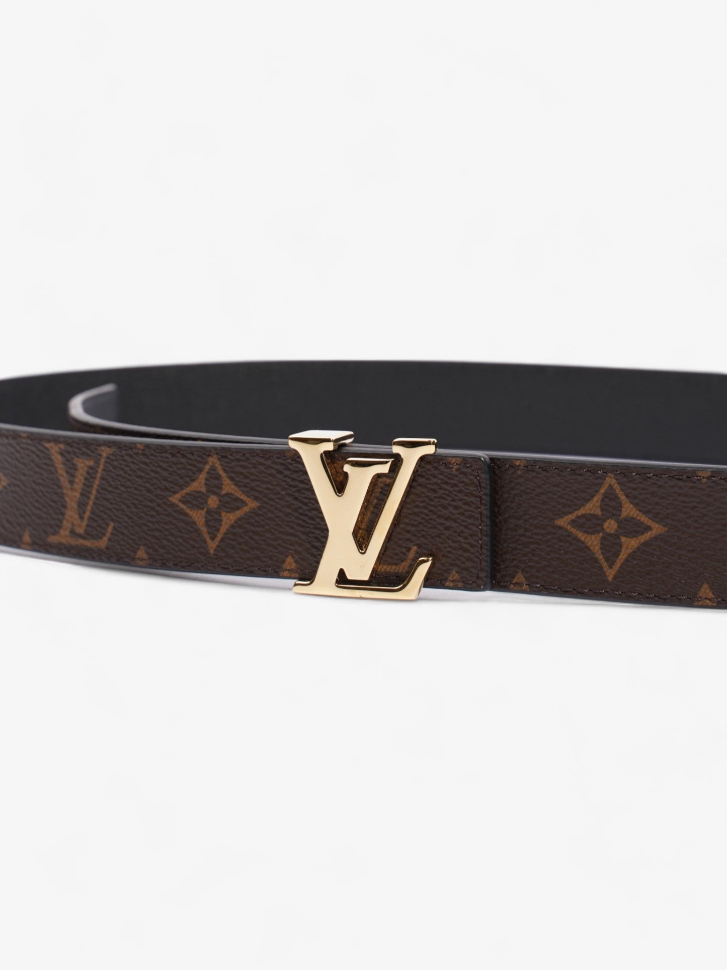 Louis Vuitton LV Iconic 25MM Reversible Belt Monogram / Black Coated Canvas 95cm 38mm
