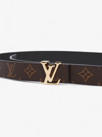 Louis Vuitton LV Iconic 25MM Reversible Belt Monogram / Black Coated Canvas 95cm 38mm
