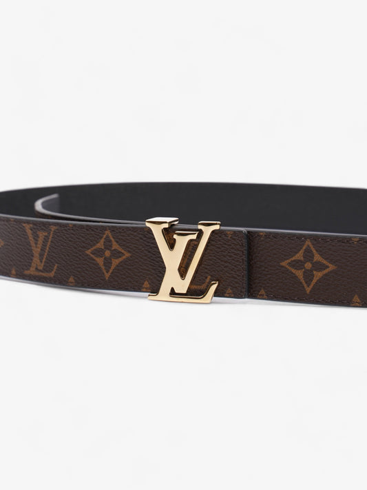 Louis Vuitton LV Iconic 25MM Reversible Belt Monogram / Black Coated Canvas 95cm 38mm