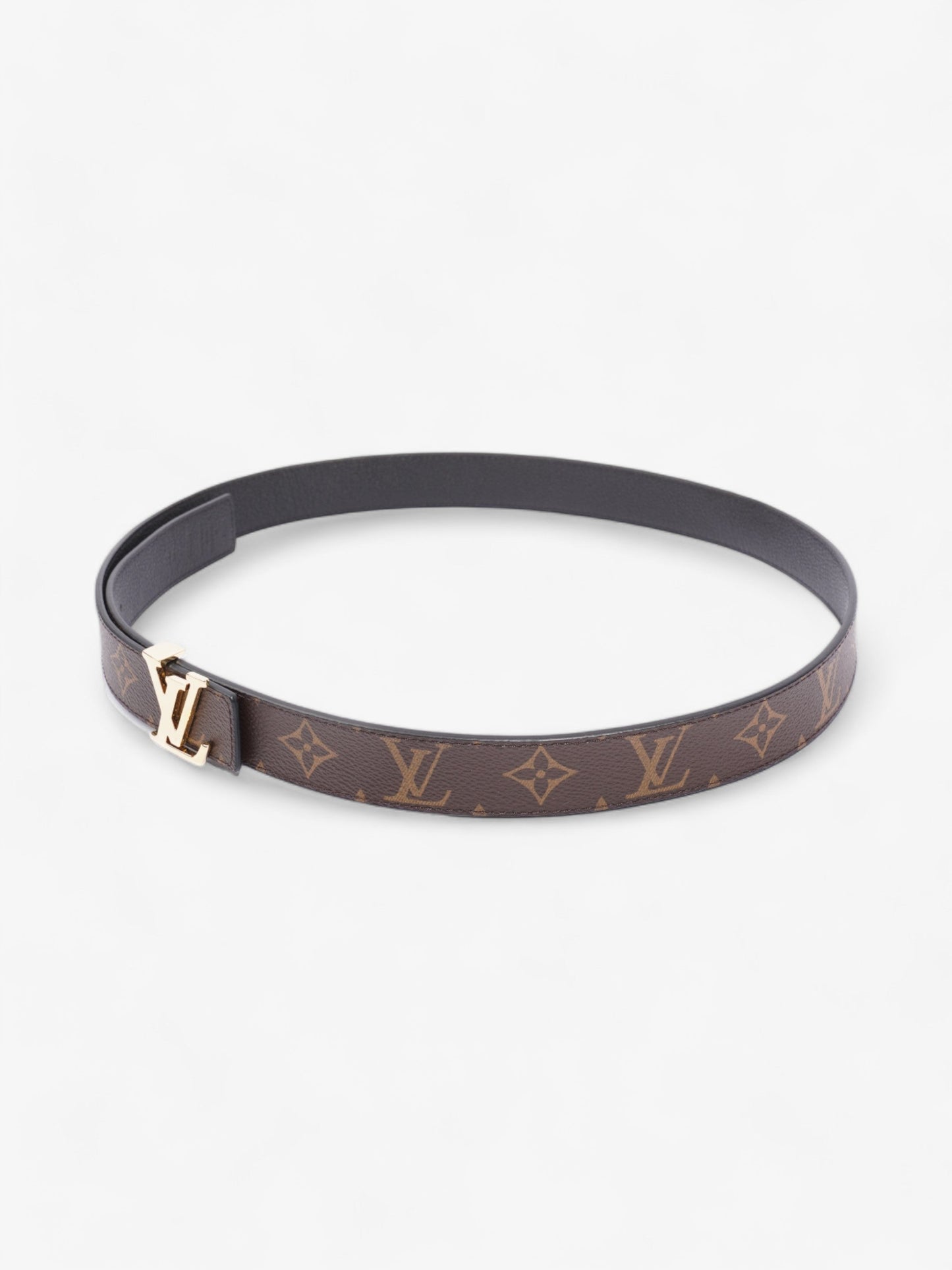 Louis Vuitton LV Iconic 25MM Reversible Belt Monogram / Black Coated Canvas 95cm 38mm