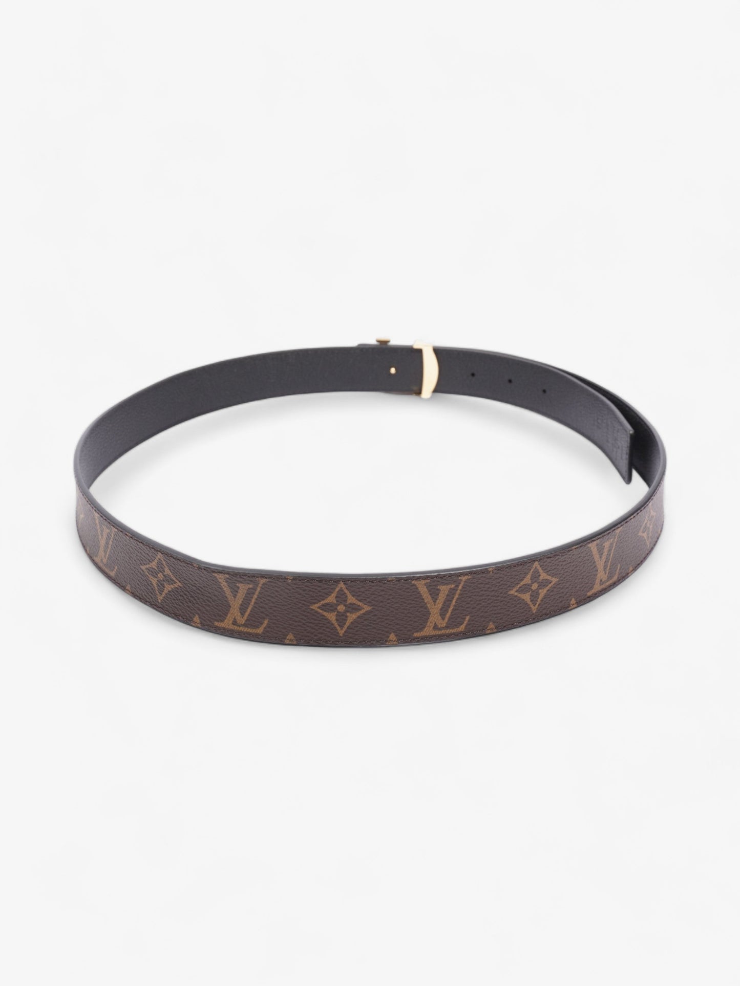 Louis Vuitton LV Iconic 25MM Reversible Belt Monogram / Black Coated Canvas 95cm 38mm