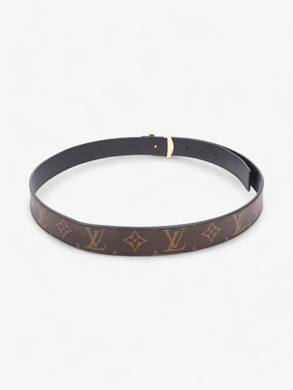 Louis Vuitton LV Iconic 25MM Reversible Belt Monogram / Black Coated Canvas 95cm 38mm
