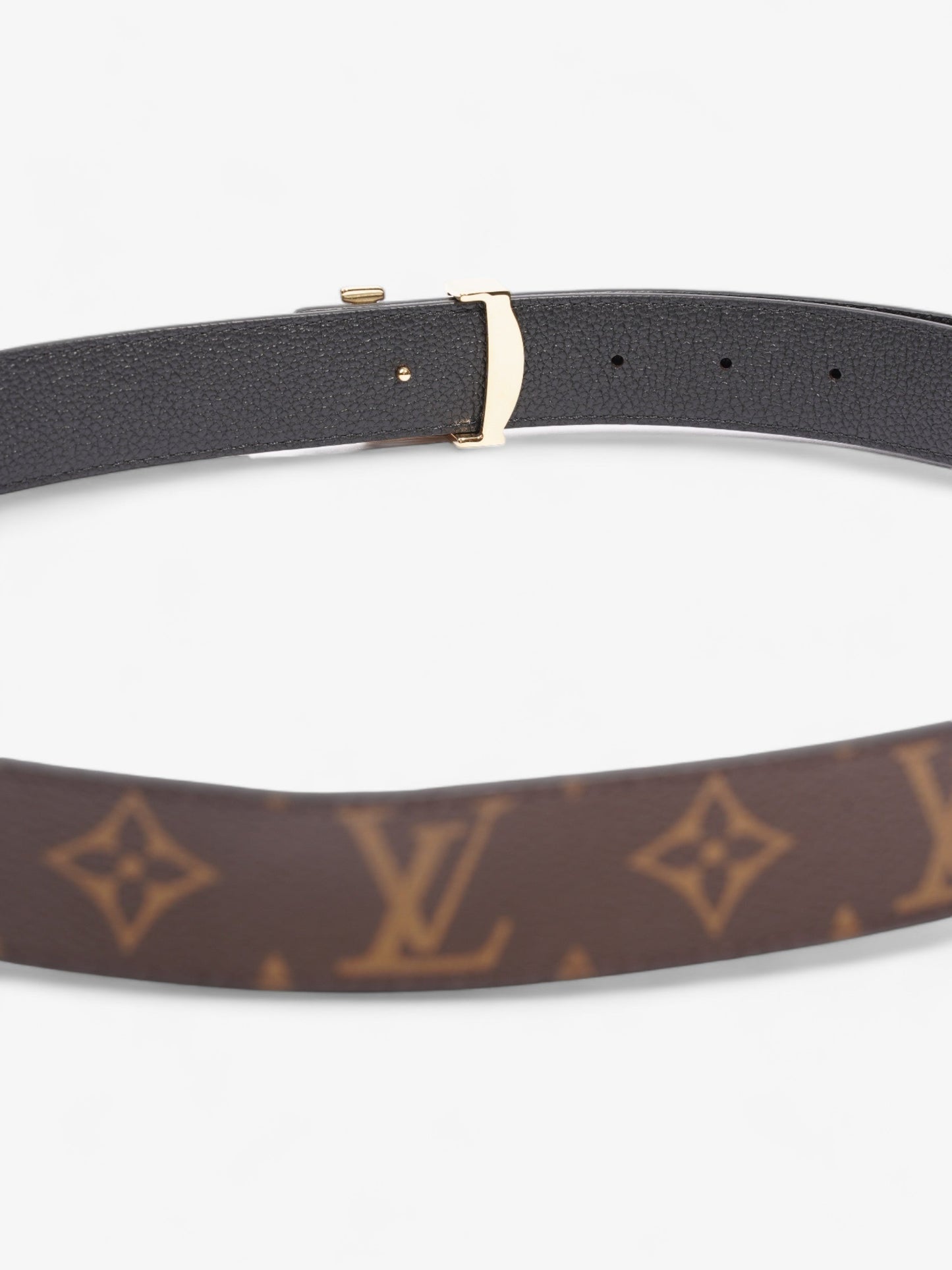 Louis Vuitton LV Iconic 25MM Reversible Belt Monogram / Black Coated Canvas 95cm 38mm