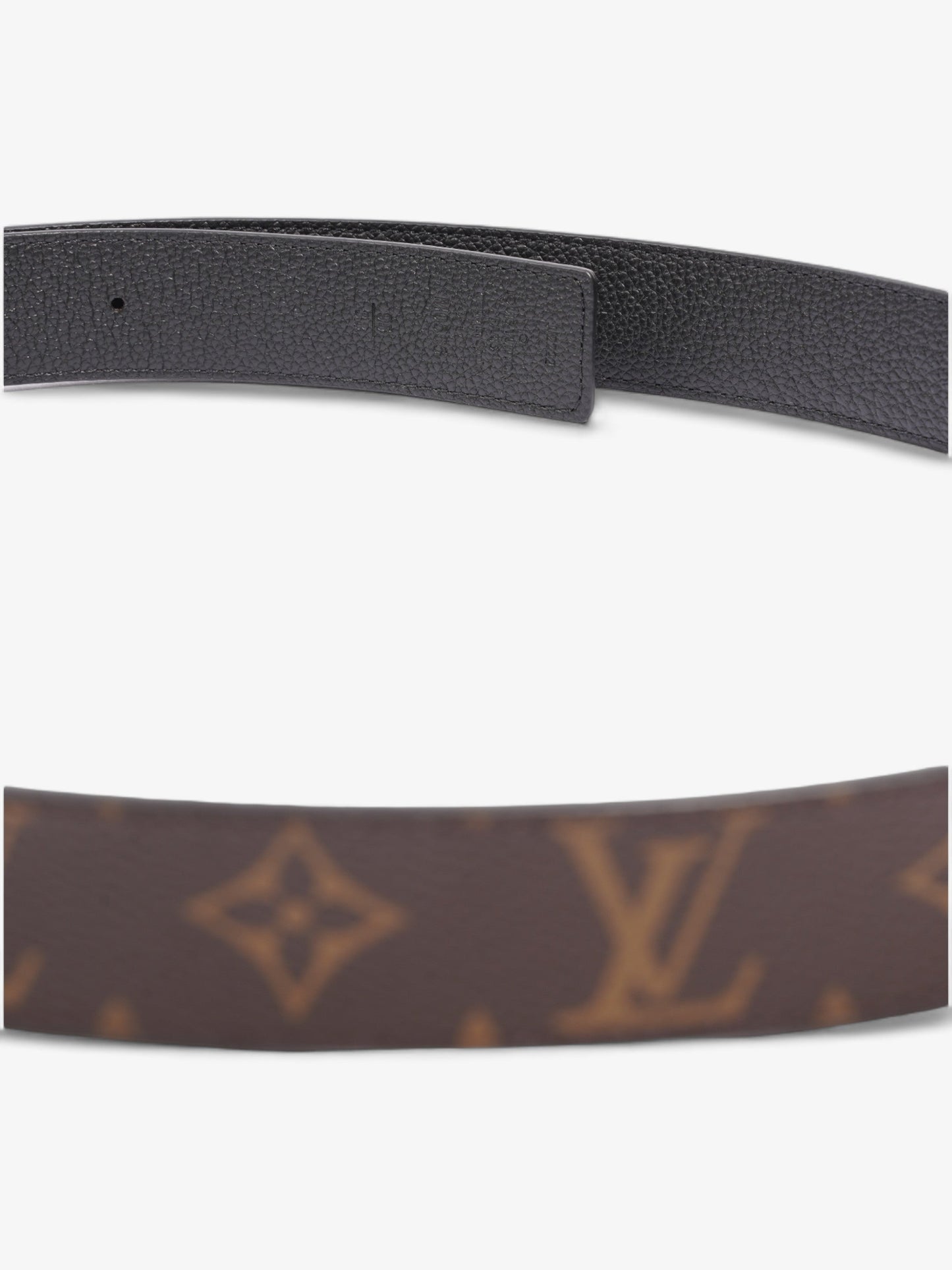 Louis Vuitton LV Iconic 25MM Reversible Belt Monogram / Black Coated Canvas 95cm 38mm