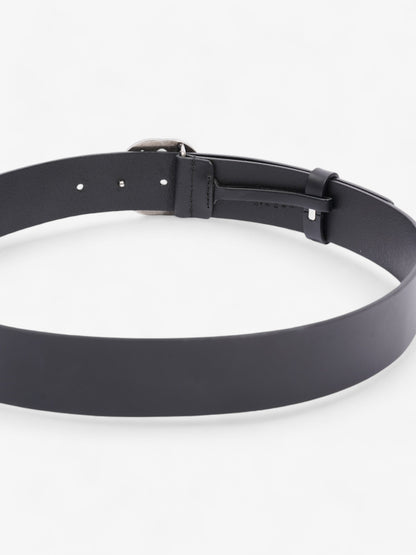 Gucci Interlocking G Belt Black / Silver Leather 80cm / 32"