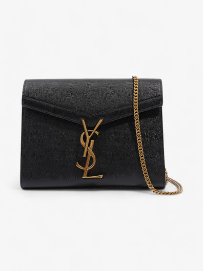 Saint Laurent Cassandra Wallet On Chain Black Leather
