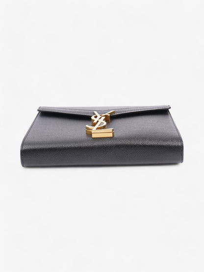 Saint Laurent Cassandra Wallet On Chain Black Leather
