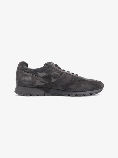 Prada Camo Sneakers Black / Grey / Khaki Suede EU 45 UK 11