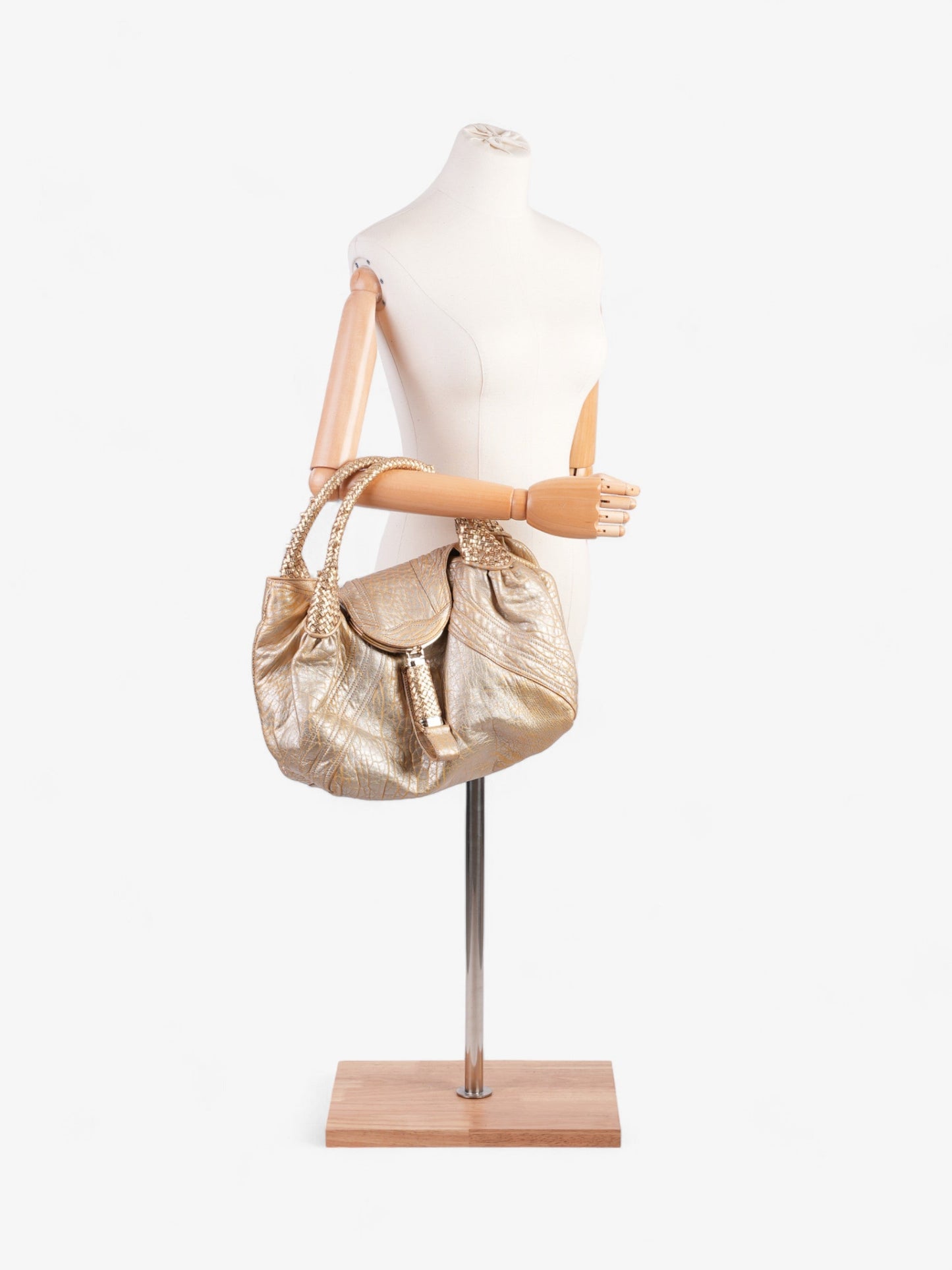Fendi Spy Bag Gold / Silver Leather