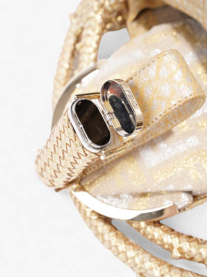 Fendi Spy Bag Gold / Silver Leather