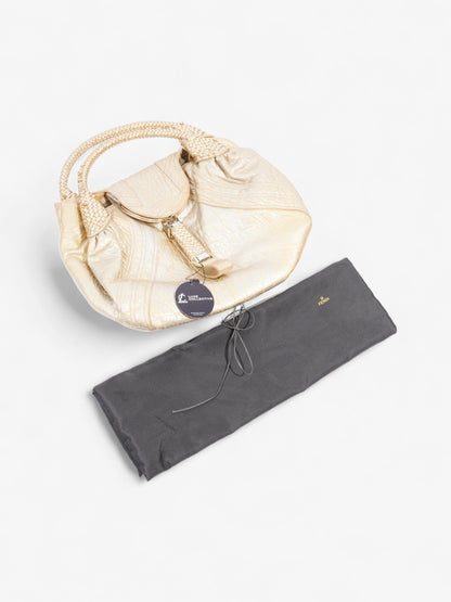 Fendi Spy Bag Gold / Silver Leather